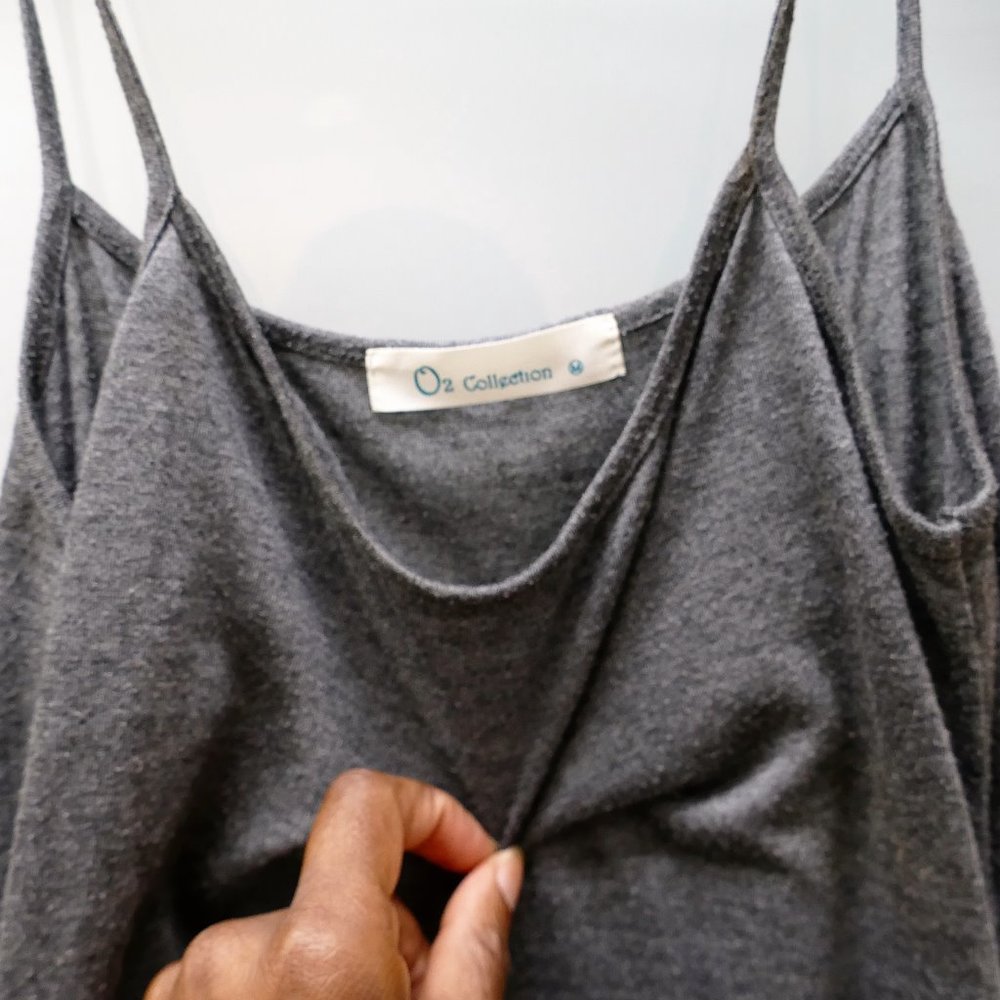 O2 Collection Gray Lace Trim Slip Size M - Picture 7 of 8